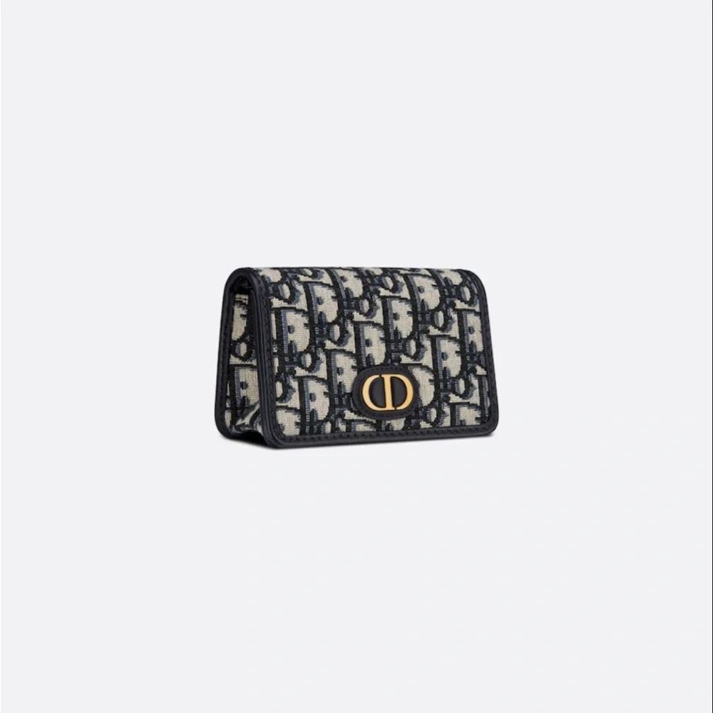 Dior 30 Montaigne Nano Pouch Blue Dior Oblique Jacquard (without gold chain) - Picture 2 of 7